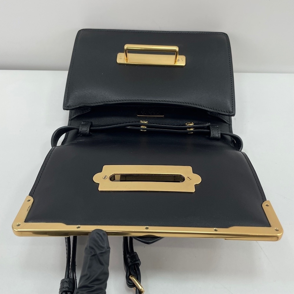 Prada Cahier Studded Shoulder Bag, Black - Picture 12 of 12